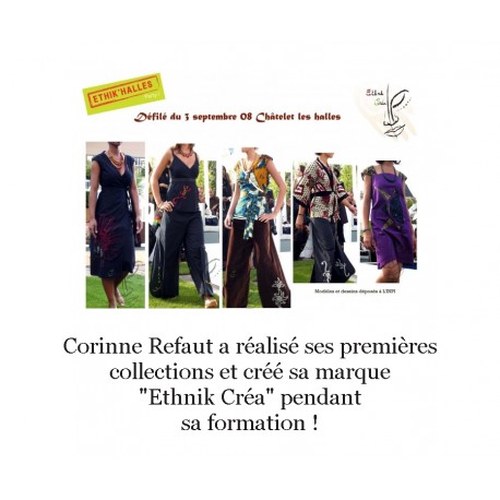 Corrine est restée quatre années en formation, dès sa deuxième année, elle a réalisé sa collection - ACM² Formation.
