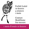 10h00 - 4 SÉANCES - 175€ le mois.